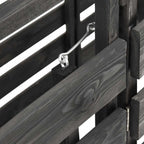 vidaXL Mülltonnenbox für 3 Tonnen 210x75x121 cm Kiefer Massivholz