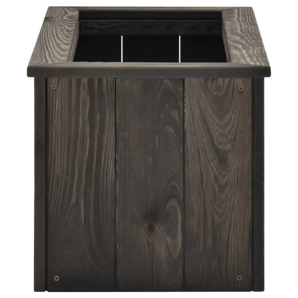 vidaXL Hochbeet Dunkelgrau 74x32x30 cm Kiefer Massivholz