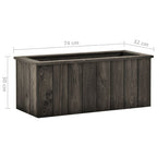 vidaXL Hochbeet Dunkelgrau 74x32x30 cm Kiefer Massivholz