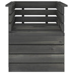 vidaXL Gartensessel Massivholz Kiefer Dunkelgrau