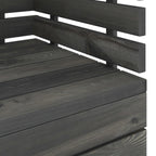 vidaXL Gartensessel Massivholz Kiefer Dunkelgrau