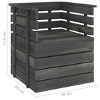 vidaXL Gartensessel Massivholz Kiefer Dunkelgrau
