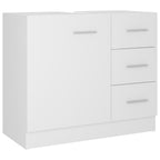 vidaXL Waschbeckenunterschrank Weiß 63x30x54 cm Holzwerkstoff