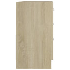 vidaXL Waschbeckenunterschrank Sonoma-Eiche 63x30x54 cm Holzwerkstoff