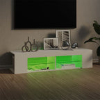 vidaXL TV-Schrank mit LED-Leuchten Weiß 135x39x30 cm