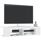 vidaXL TV-Schrank mit LED-Leuchten Weiß 135x39x30 cm