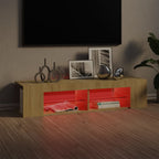 vidaXL TV-Schrank mit LED-Leuchten Sonoma-Eiche 135x39x30 cm