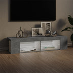 vidaXL TV-Schrank mit LED-Leuchten Betongrau 135x39x30 cm