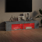 vidaXL TV-Schrank mit LED-Leuchten Betongrau 135x39x30 cm