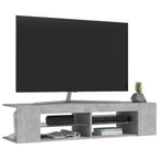 vidaXL TV-Schrank mit LED-Leuchten Betongrau 135x39x30 cm