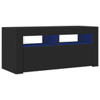 vidaXL TV-Schrank mit LED-Beleuchtung Schwarz 90x35x40 cm