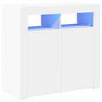 vidaXL Sideboard mit LED-Leuchten Weiß 80x35x75 cm