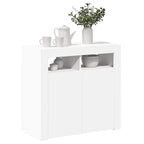 vidaXL Sideboard mit LED-Leuchten Weiß 80x35x75 cm