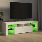 vidaXL TV-Schrank mit LED-Beleuchtung Hochglanz-Weiß 140x36,5x40 cm