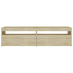 vidaXL TV-Schränke 2 Stk. mit LED-Leuchten Sonoma-Eiche 75x35x40 cm