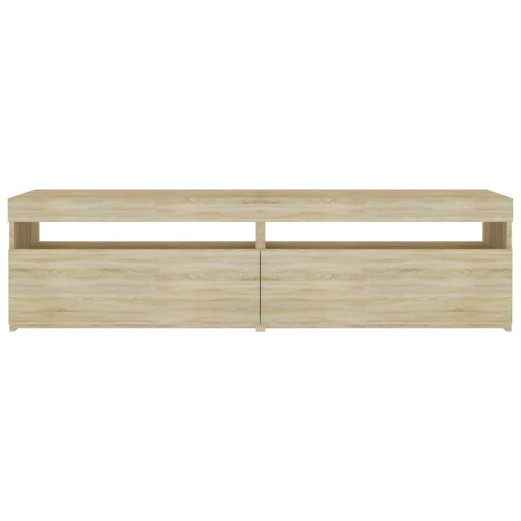 vidaXL TV-Schränke 2 Stk. mit LED-Leuchten Sonoma-Eiche 75x35x40 cm