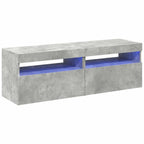 vidaXL TV-Schränke LED-Leuchten 2 Stk. Betongrau 60x35x40 cm