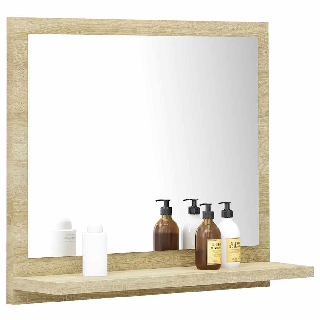 vidaXL Badspiegel Sonoma-Eiche 40x10,5x37 cm Holzwerkstoff