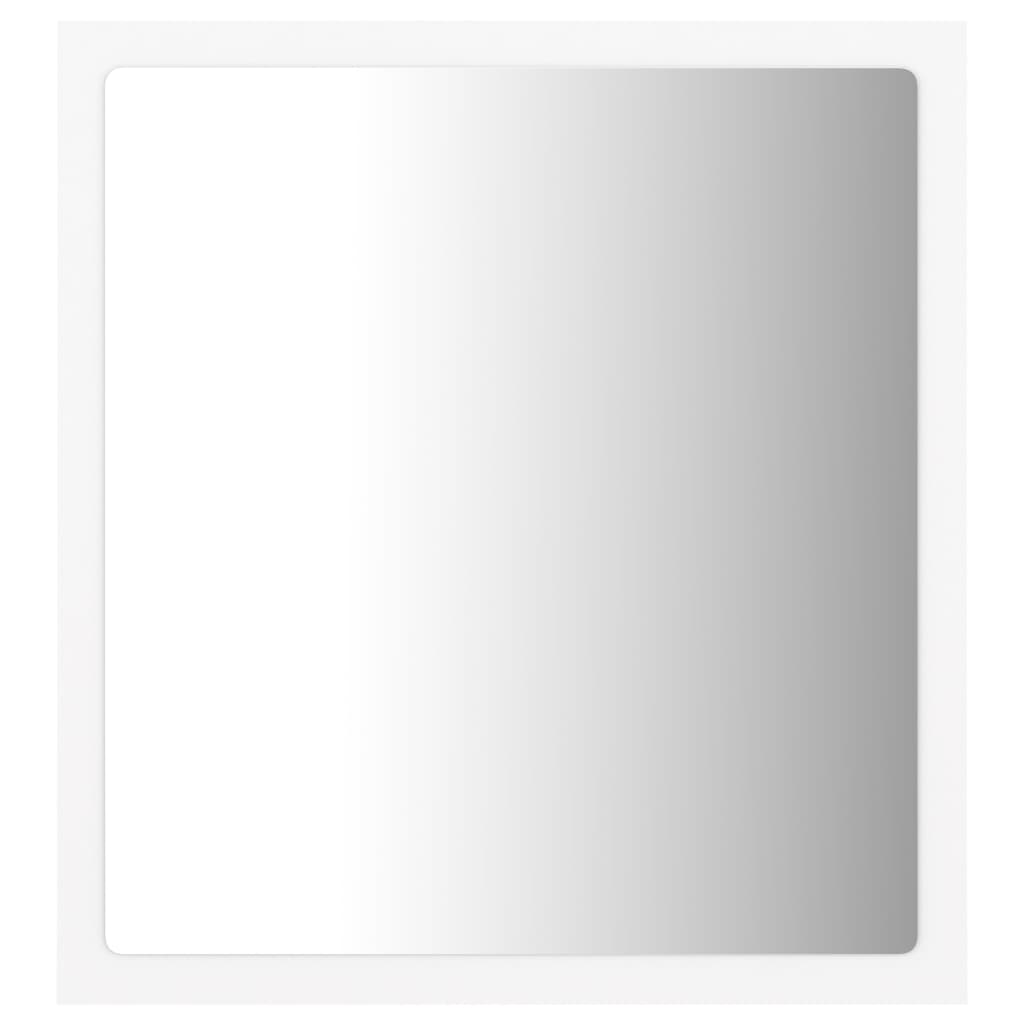 vidaXL LED-Badspiegel Weiß 40x8,5x37 cm Acryl