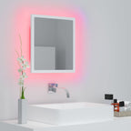 vidaXL LED-Badspiegel Weiß 40x8,5x37 cm Acryl