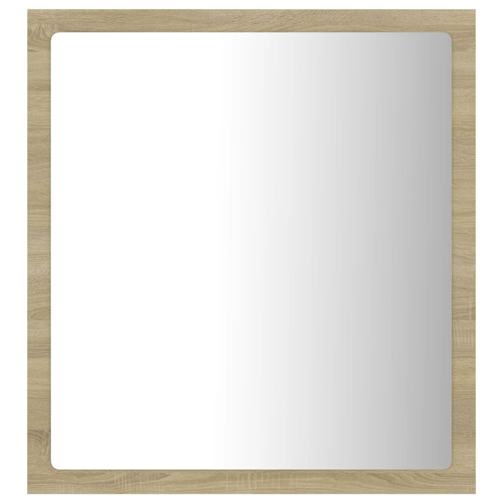 vidaXL LED-Badspiegel Sonoma-Eiche 40x8,5x37 cm Acryl