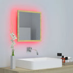 vidaXL LED-Badspiegel Sonoma-Eiche 40x8,5x37 cm Acryl