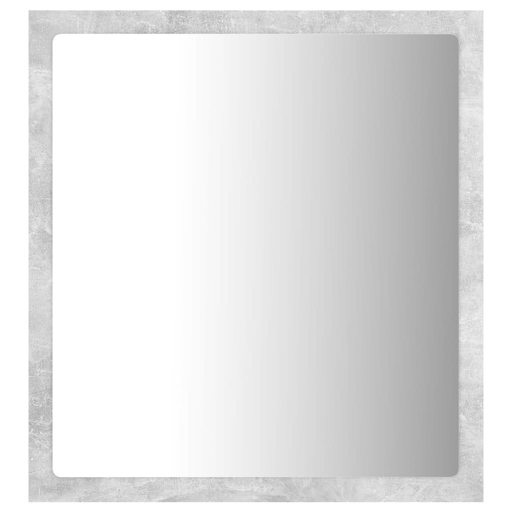 vidaXL LED-Badspiegel Betongrau 40x8,5x37 cm Acryl