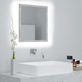 vidaXL LED-Badspiegel Betongrau 40x8,5x37 cm Acryl
