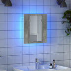 vidaXL LED-Bad-Spiegelschrank Betongrau 40x12x45 cm Acryl