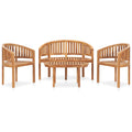 vidaXL 4-tlg. Garten-Lounge-Set Massivholz Teak