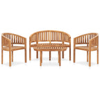 vidaXL 4-tlg. Garten-Lounge-Set Massivholz Teak