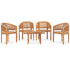 vidaXL 5-tlg. Garten-Lounge-Set Massivholz Teak