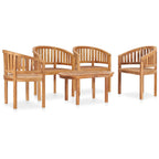 vidaXL 5-tlg. Garten-Lounge-Set Massivholz Teak