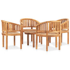 vidaXL 5-tlg. Garten-Lounge-Set Massivholz Teak