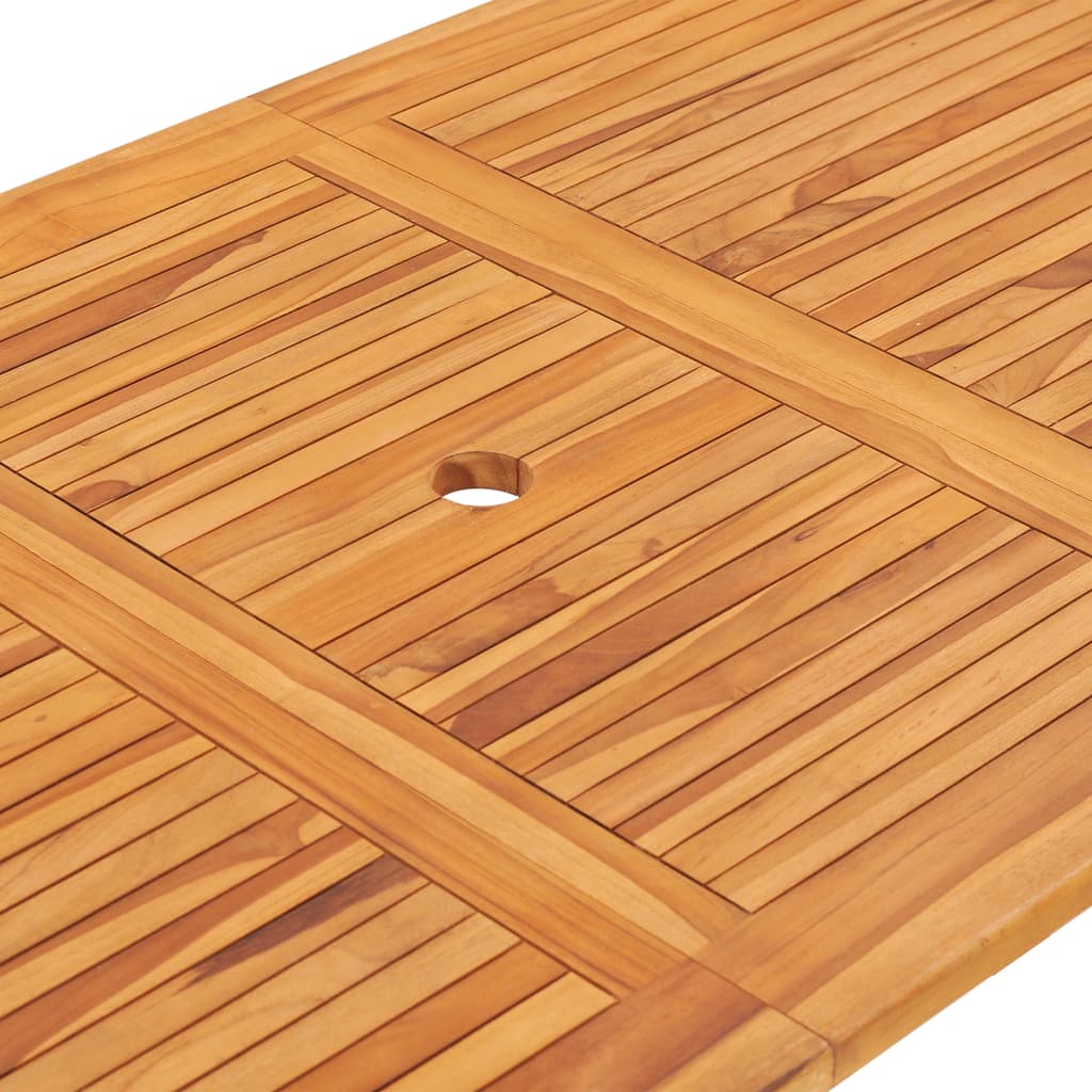 vidaXL 9-tlg. Garten-Essgruppe Klappbar Massivholz Teak
