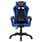 vidaXL Gaming-Stuhl mit RGB LED-Leuchten Blau und Schwarz Kunstleder