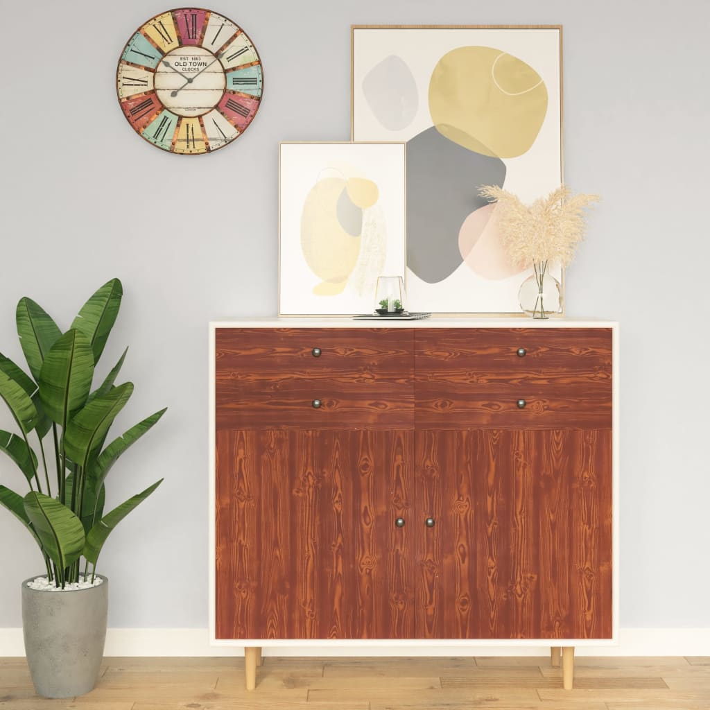 vidaXL Selbstklebende Möbelfolie Akazie 500x90 cm PVC
