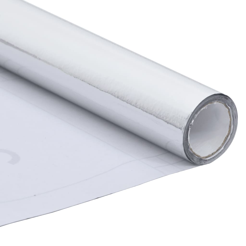 vidaXL Selbstklebende Möbelfolie Hochglanz-Silbern 500x90 cm PVC