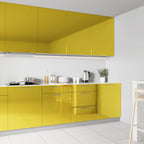 vidaXL Selbstklebende Möbelfolie Hochglanz-Golden 500x90 cm PVC