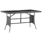 vidaXL 5-tlg. Garten-Essgruppe Poly Rattan Anthrazit und Grau