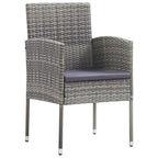 vidaXL 9-tlg. Garten-Essgruppe Poly Rattan Anthrazit und Grau