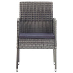 vidaXL 9-tlg. Garten-Essgruppe Poly Rattan Anthrazit und Grau