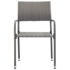vidaXL 3-tlg. Garten-Essgruppe Poly Rattan Anthrazit und Grau