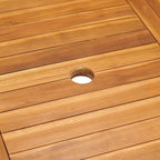 vidaXL 5-tlg. Garten-Essgruppe mit Grauen Kissen Massivholz Teak