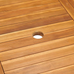 vidaXL 7-tlg. Garten-Essgruppe mit Kissen Massivholz Teak
