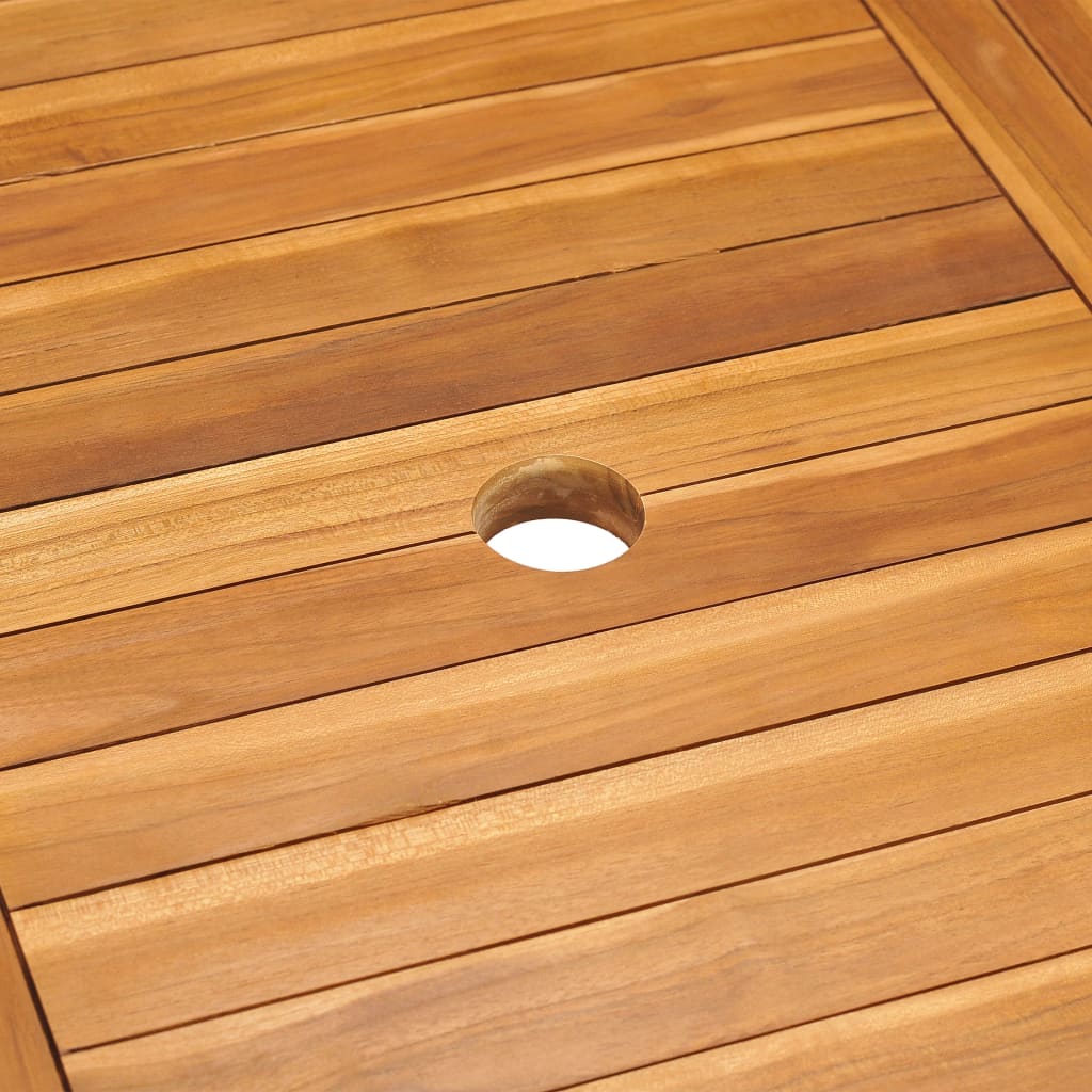 vidaXL 7-tlg. Garten-Essgruppe mit Kissen Massivholz Teak