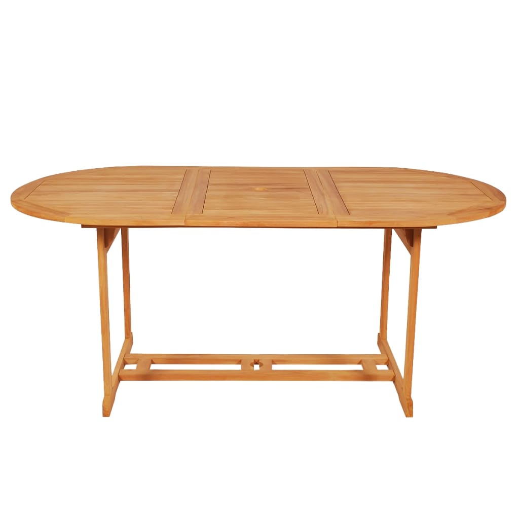 vidaXL 9-tlg. Garten-Essgruppe mit Kissen Massivholz Teak Grau
