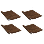 vidaXL Türfolien Selbstklebend 4 Stk. Dunkle Eiche 210x90 cm PVC