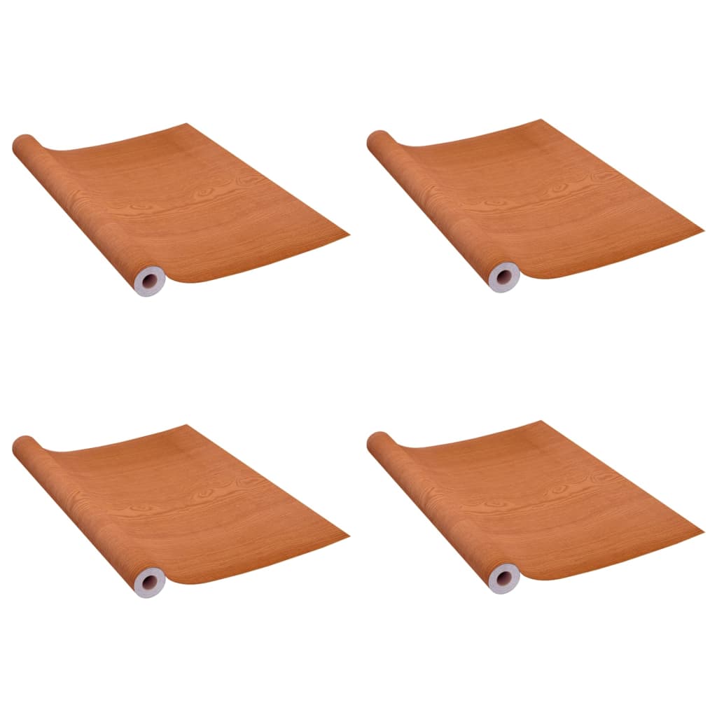 vidaXL Türfolien Selbstklebend 4 Stk. Helle Eiche 210x90 cm PVC