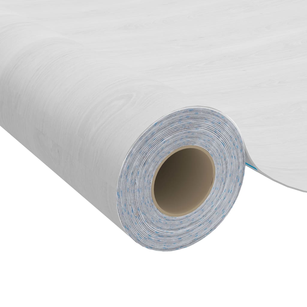 vidaXL Möbelfolien Selbstklebend 2 Stk. Weißes Holz 500x90 cm PVC